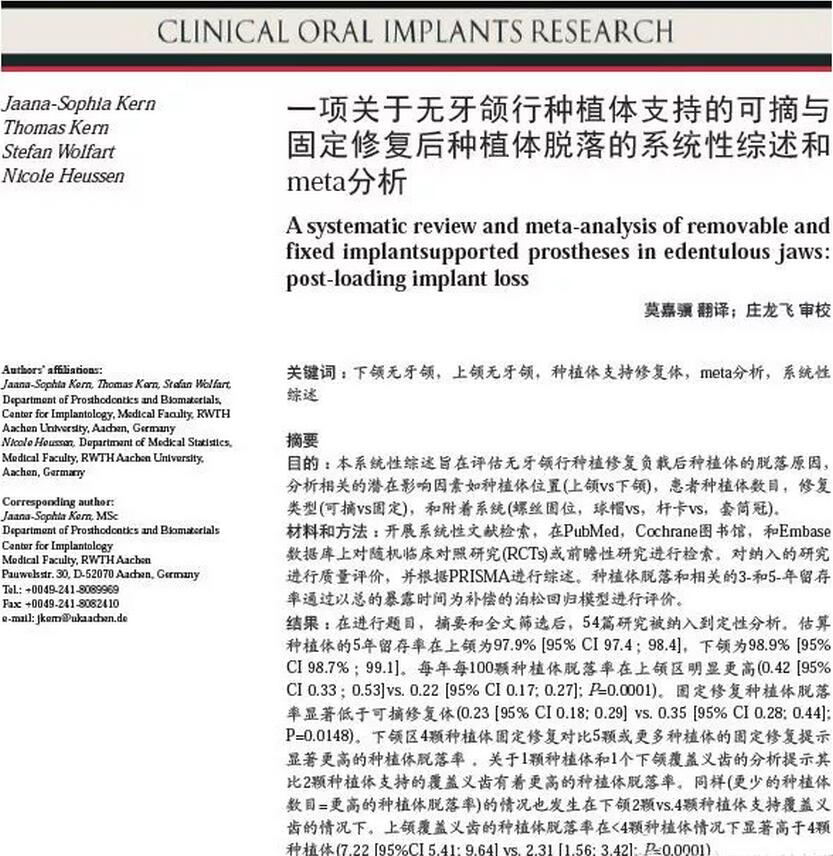 临床口腔种植研究